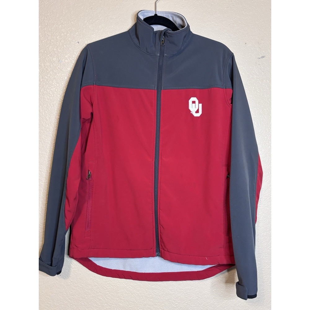 Oklahoma Sooners OU NCAA by KA‎ Zip UP Jacket Sz S Small Adult Fleece Lined